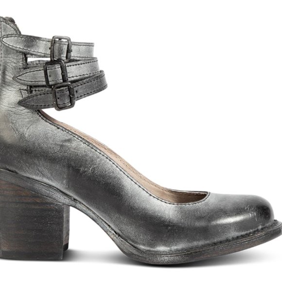 NWOB Freebird by Steven Randi Heels Black Leather Size 9 - Worn once in house - Picture 8 of 14